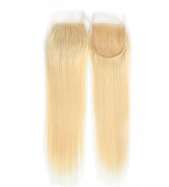 613 Platinum Blonde Straight Closure